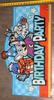 Rare Chuck E. Cheese Bithday Party Game Marquee (Old Style Chuck E. Cheese)