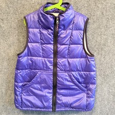 Crewcuts J.Crew Kids Purple Down Feather Puffer Vest Fleece Lined Size 12