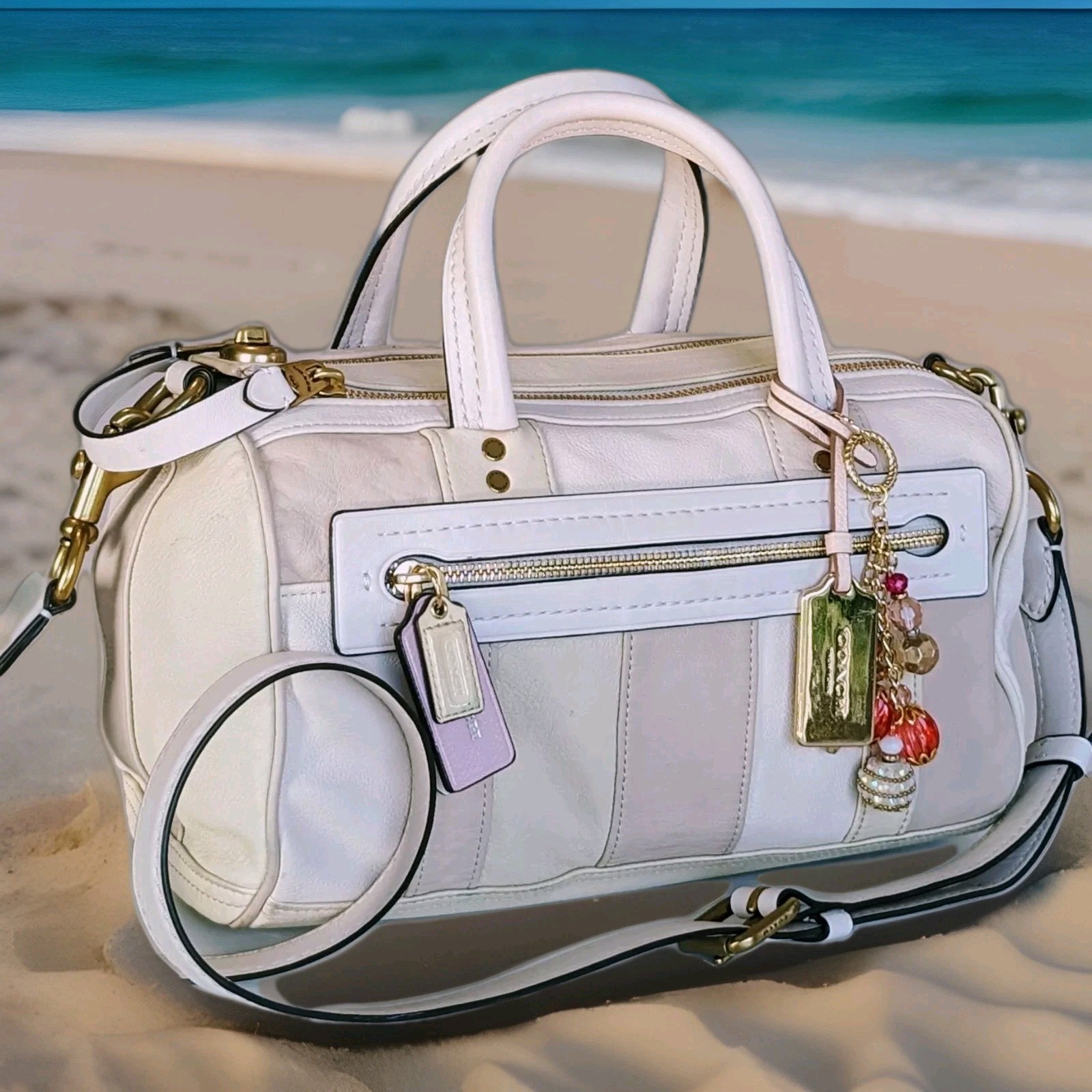 Coach Patchwork Soft Leather SHUFFLE Handbag 6914… - image 1