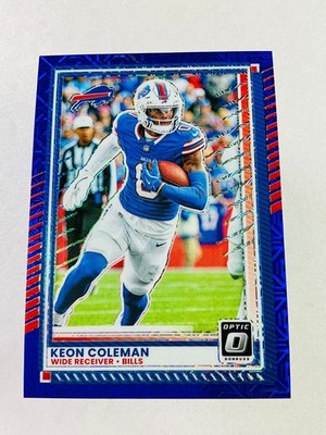 Keon Coleman 2025 Panini Optic Blue Mojo Prizm /55 