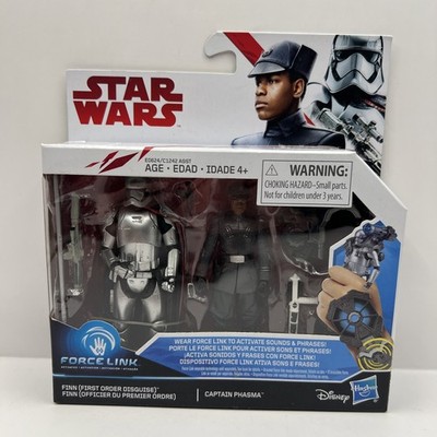 Star Wars Last Jedi Force Link FINN FIRST ORDER vs CAPTAIN PHASMA Figures