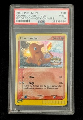 Charmander 98 Pokemon Card Holo Ex Dragon City Championships 2003