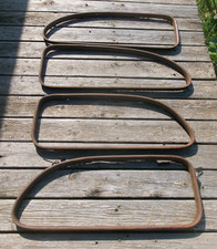 1937 1939 Ford Tudor Sedan Door Quarter Window Garnish Trim Moldings Originals