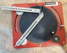 vintage 1960s MAGIC DESIGNER red metal mechanical drawing toy - circular designs