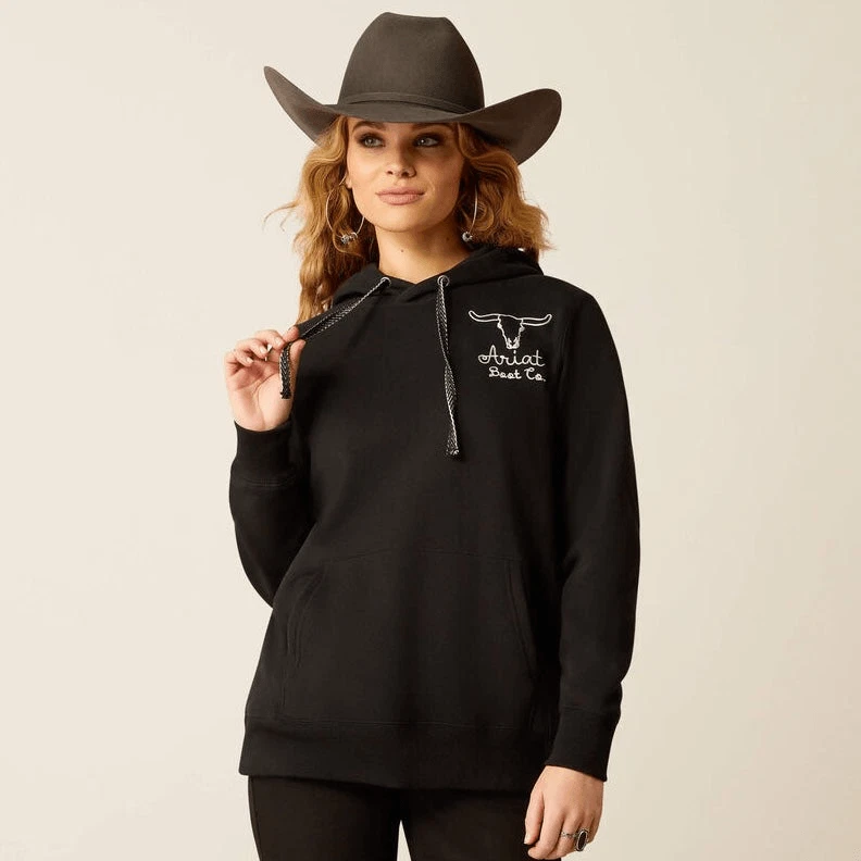 Ariat Women's Black Steer Stitch Long Sleeve Hoodie 10051999 1X #400
Opens in a new window or tab