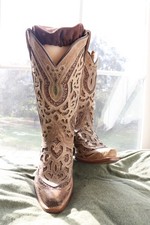 Corral Orix Glitter Inlay and Studs Snip Toe Western Boots