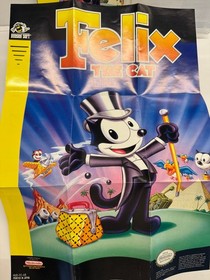 Felix The Cat Nes Complete In Box CIB Rare Poster L@@K!