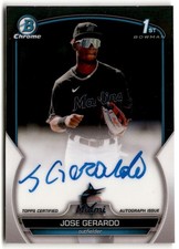 Jose Gerardo 2023 Bowman Chrome Prospect Auto #CPA-JG Miami Marlins