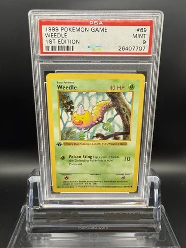 Weedle (1st Edition) graded PSA 9 for sale on eBay