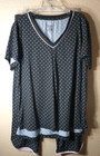 Flora black and white M short sleeve 2 pc pajama set — photo 1