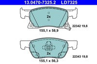 Bremsbelagsatz FÜR Opel Astra K (B16) - ATE 13.0470-7325.2
