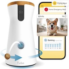 Home Emergency & Safety Alerts | 360° Rotating Dog Tracking, Treat Toss, Night V
