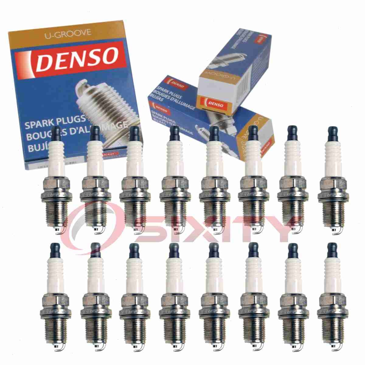 16 pc Denso Standard U-Groove Spark Plugs for 2005-2006 Mercedes-Benz S500 hz