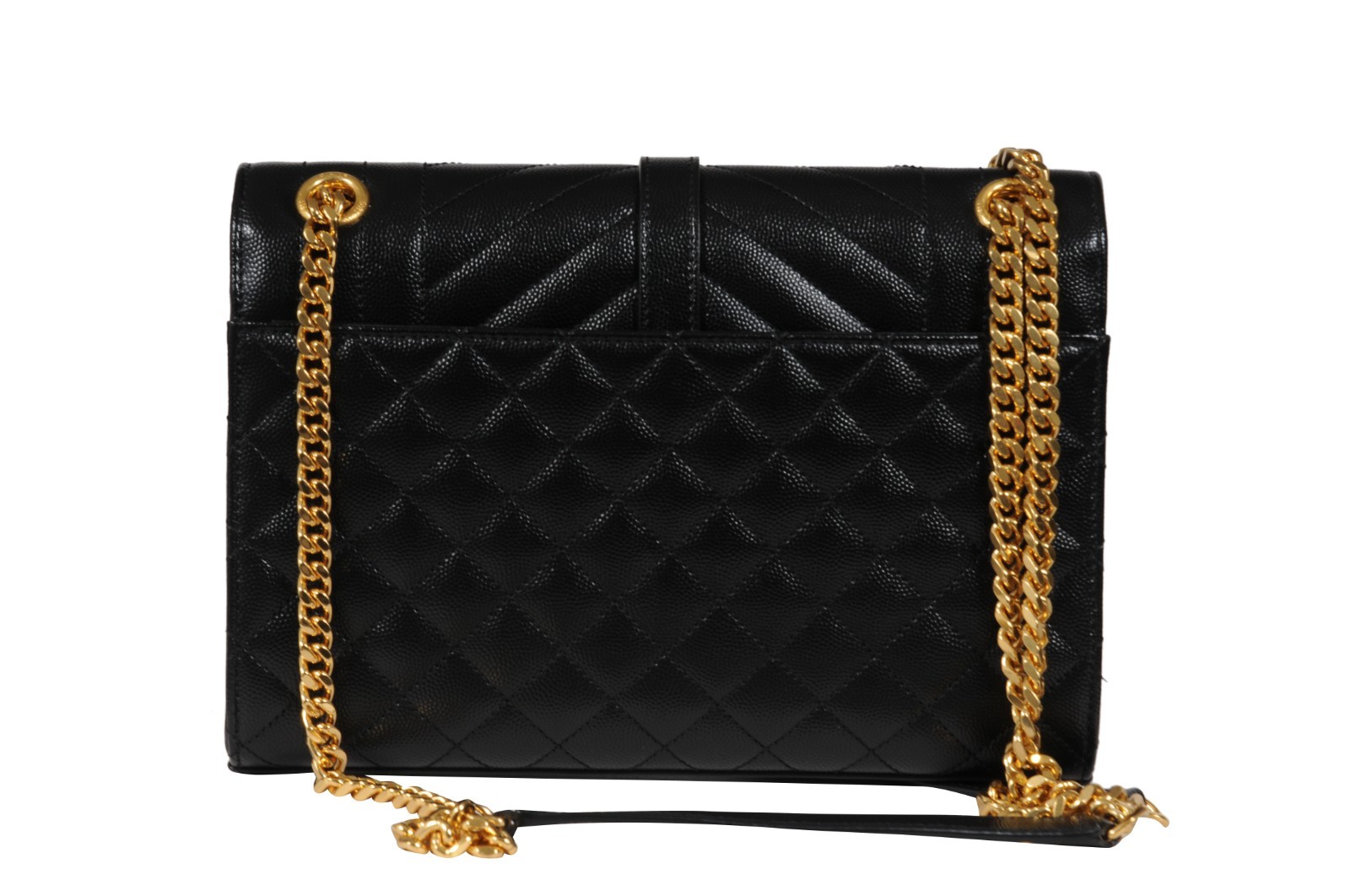 Borsa a tracolla Saint Laurent donna busta media trapuntata pelle testurizzata nera