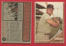 1962 Topps Baseball ~~~ CARL SAWATSKI ~~~ No. 106 ~~~ FREE S/H