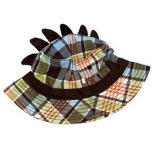 Gymboree Mighty Dino Plaid Dinosaur Bucket Hat 4T-5T