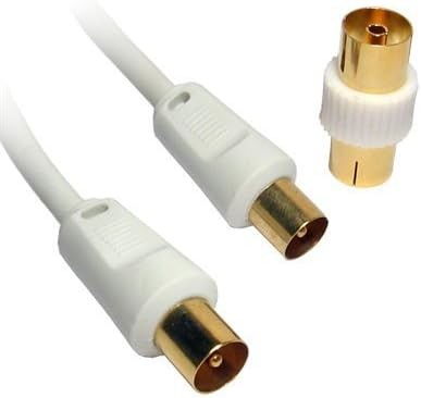 10M Metre Male to Male RF TV Aerial Lead Cable Coaxial Extension Female Digital