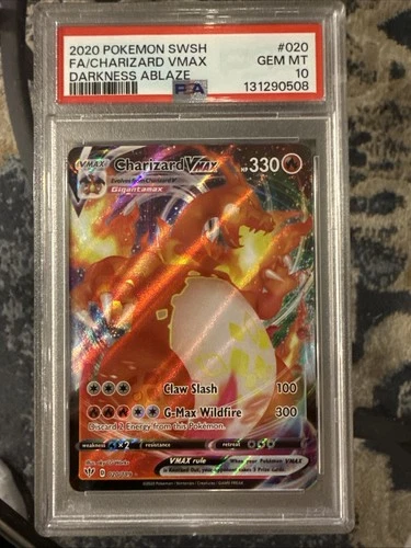 2020 Pokemon Swish VMAX Darkness Ablaze #020 Charizard Gem Mint PSA 10
