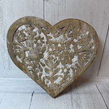 Valentine  s Wooden Heart With Flowers, Holiday Decor, Romantic Gift