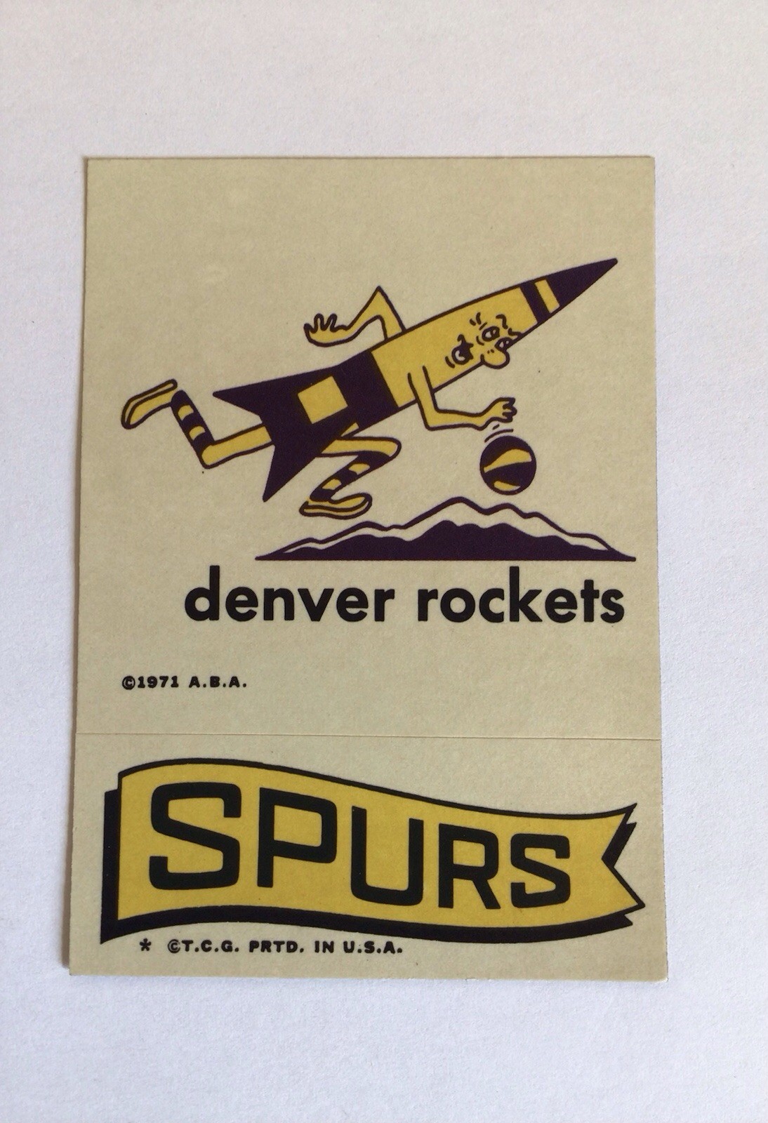 Denver Rockets Spurs Basketball Cards 1973 Topps Team Stickers trading card — raw and PSA graded price guide