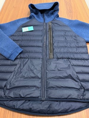 NIKE SPORTSWEAR NSW TECH FLEECE AEROLOFT 800 DOWN JACKET NAVY BLACK 678261-451 L