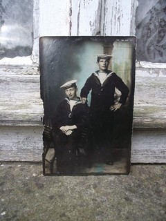 TWO SAILORS OF HMS TIGRESS POSTCARD ROYAL NAVY DESTROYER WW1 (9