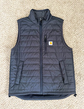 Carhartt Rain Defender Full Zip Relaxed Fit Gray Puffer Vest Men s M