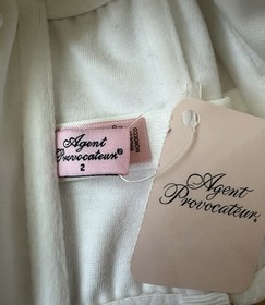 Agent Provocateur Waspie Fenella Sz 2 U S 4 Ivory Satin NWT Lace Up Belt Corset