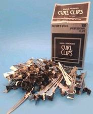 Vintage Kayser Single Pronged Curl Clips 150 - Box Of 85 Total EUC