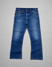 Vintage Levi's 517 Bootcut Jeans Men's 38x32 Blue Denim Made in USA Orange Tab