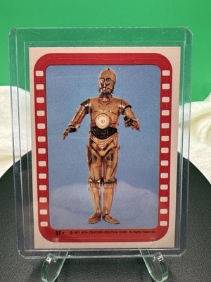 Star Wars Sticker 1977, #37 C-3PO Film Strip Sides