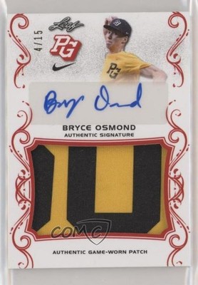 2018 Leaf Perfect Game National Showcase Red 4/15 Bryce Osmond Patch Auto 0c6