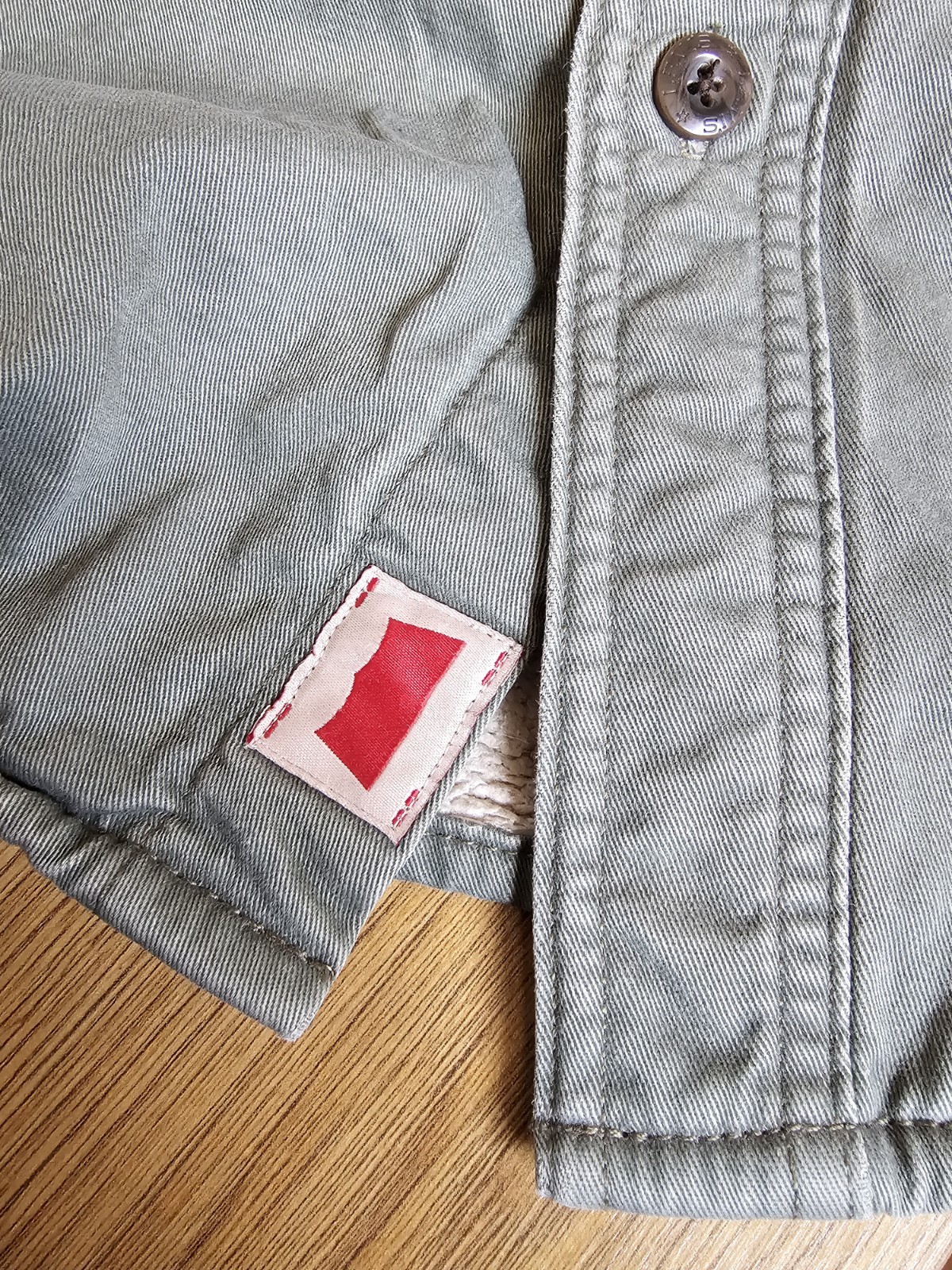Levi's Mens Fleece Lined Heavyweight Canvas Shirt Jacket XXL Olive Green Shacket image 6