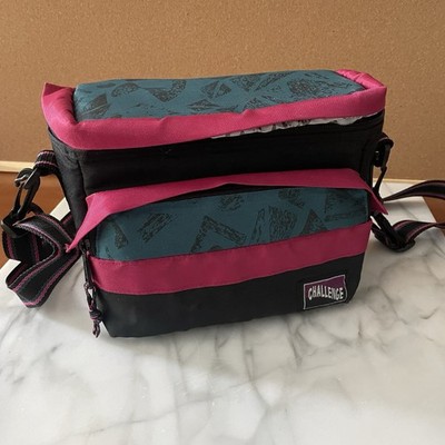 VTG CHALLENGE by HAMA 90 s Camera Bag Teal Pink Black w/ Adjustable Strap Travel
