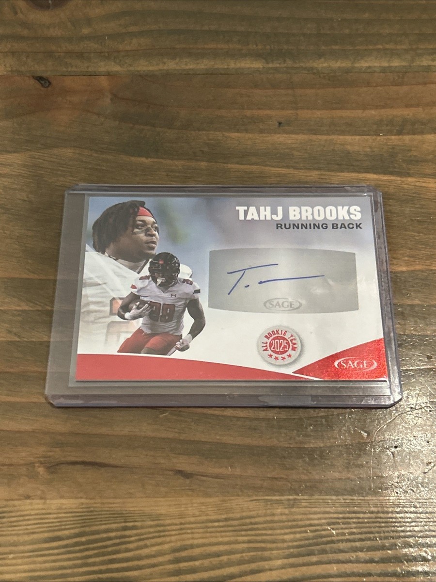 Tahj Brooks 2025 Sage Football Auto All Rookie Team Cincinnati