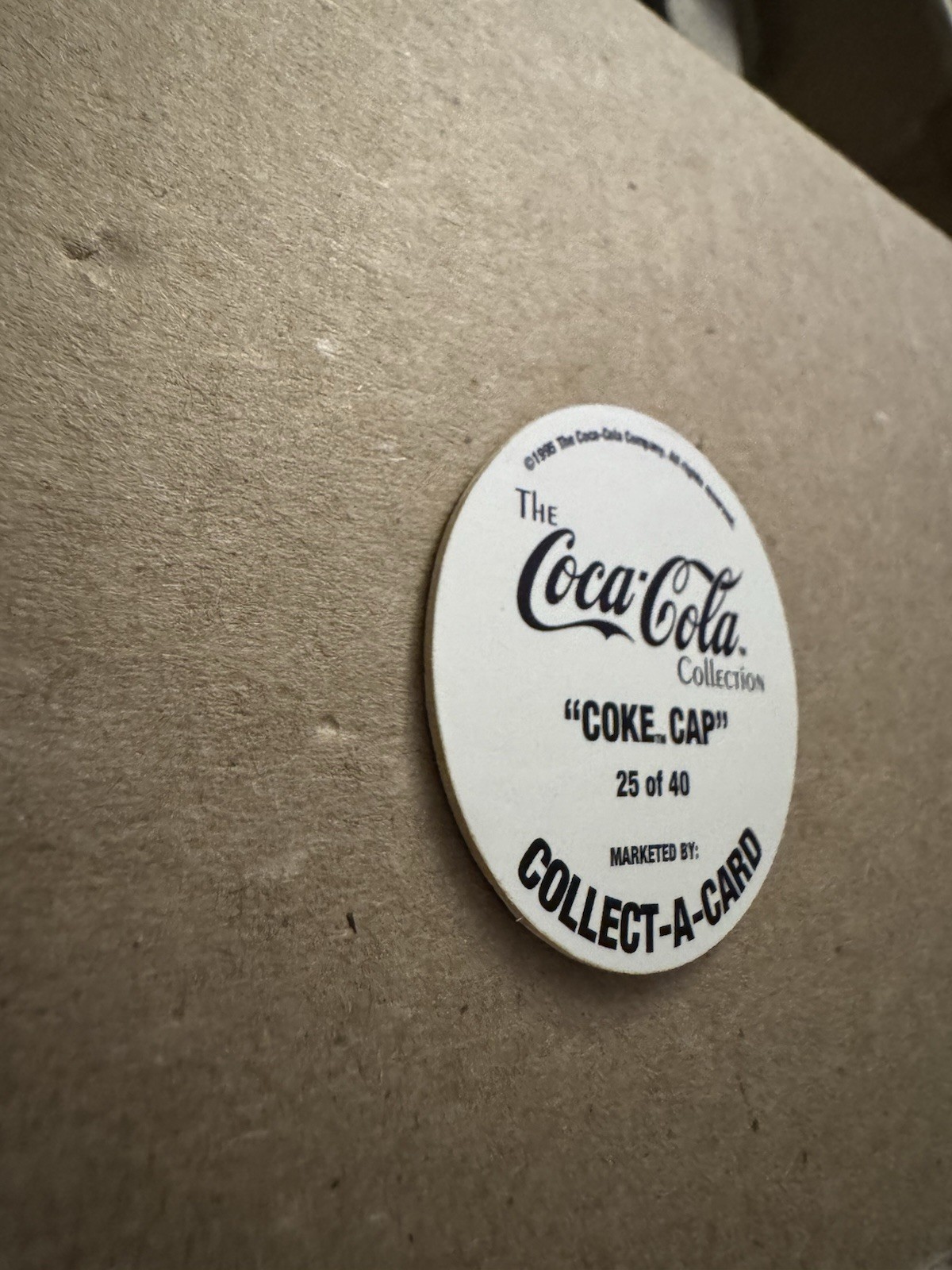 1995 Coca Cola Collection Bow tie Pog Coke Cap 25 Of 40 