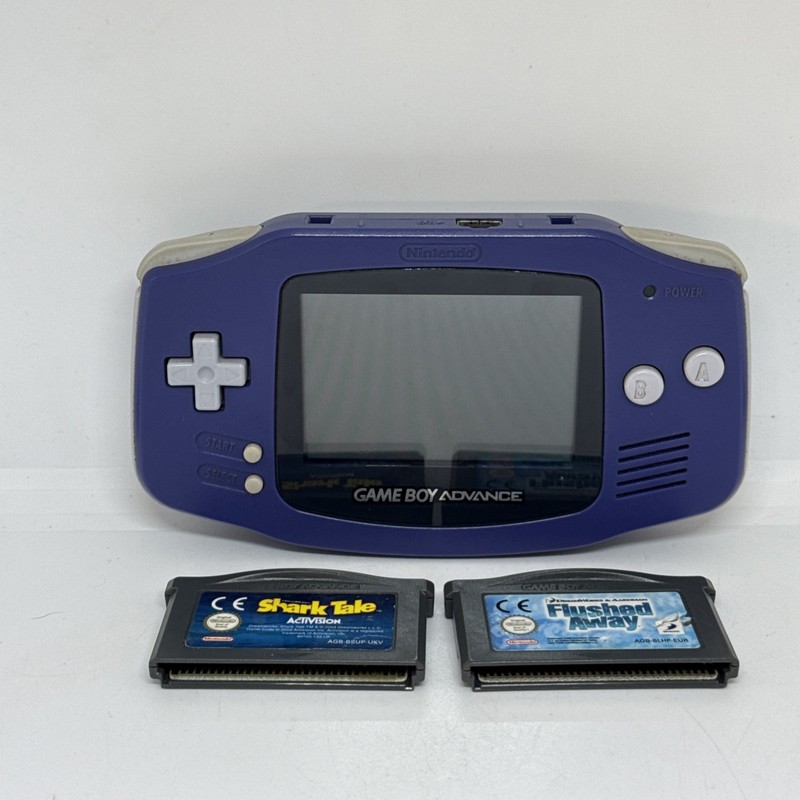Nintendo Game Boy Advance Handheld Games Console Purple indigo GBA Tested Workin
