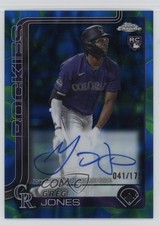 2025 Chrome Update Rookie Blue & Green Lava Lamp Refractor Greg Jones Auto 0ou7