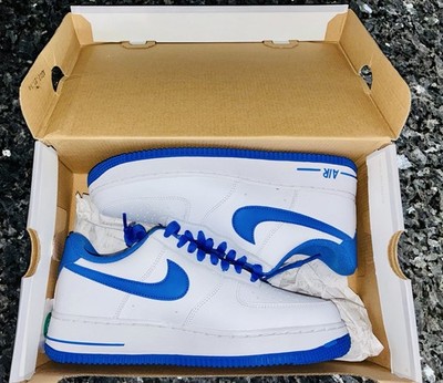 Nike Air Force 1 '07 White Medium Blue Size M 7.5 W 9 NEW