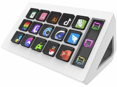 Contrôleur de streaming avec 15 touches macro personnalisables - blanc - Xystec - Photo 1/4