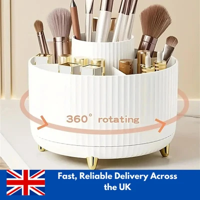 360° drehbarer Make-up Organizer Pinselhalter Kosmetik Organizer Pinsel Aufbewahrung UK