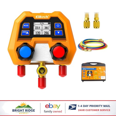 #ad #ad Professional HVAC Manifold Gauge with Digital Display and R410A Compatibility $159.91