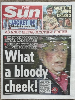 The Sun 5th June 2026 5/6/26 Andrew Has A Bruised Cheek & Liverpool Want Scott