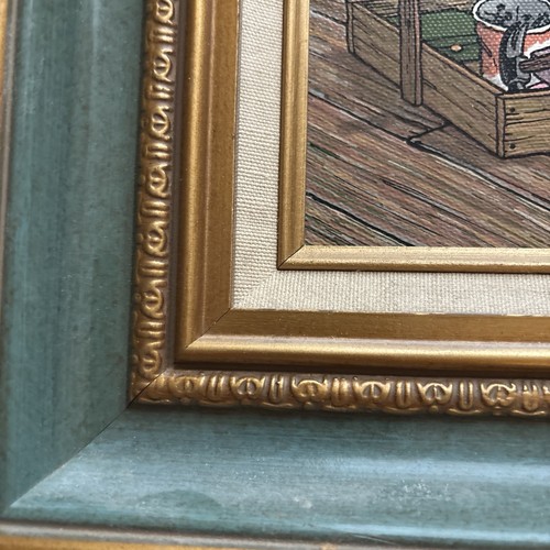 C. Carson Afroamerikanisches Gemälde Leinwand gerahmt Holz signiert Wandbehang Kunst - Bild 8 von 8