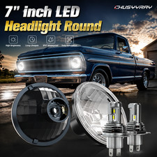 7 Inch Led Glass Headlight Round Fits Classic Look Conversion Chrome Pair 7 Inch Led Glass Headlight Round Fits Classic Look Conversion Chrome Pair
