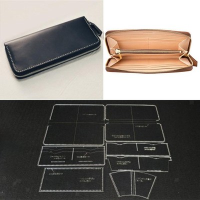 7 Stück DIY Acryl Leder Muster Reißverschluss
