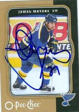 Jamal Mayers autographed Hockey Card (St. Louis Blues) 2007-2008 O-Pee-Chee