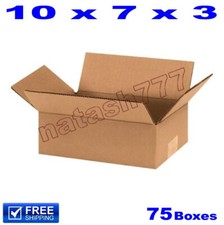 75 - 10x7x3 Cardboard Boxes 32-ECT Mailing Packing Shipping Corrugated Carton