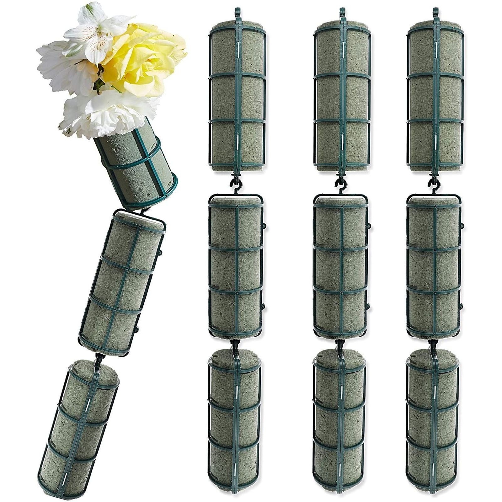 12 Pack Wet Floral Foam Garland for Flower Arrangements, 2x5 In Per Piece