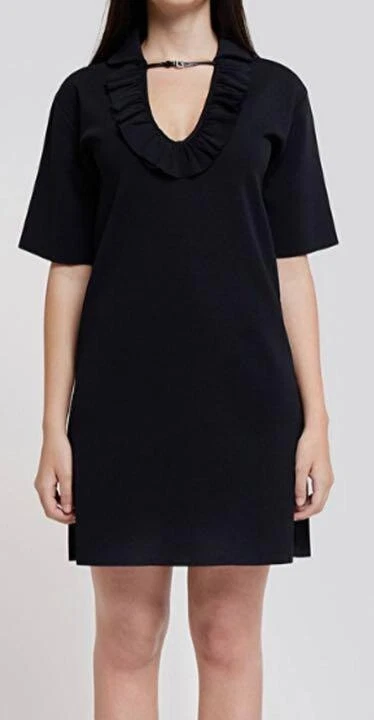 GUCCI Dress Mini Short Sleeve Womens Size XS Viscose Polyester Black